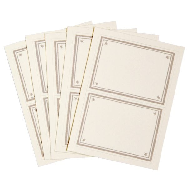 Cambridge Imprint Address Labels in Pearl Grey