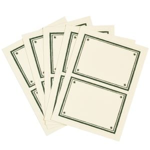 Packet of 10 Large Self-Adhesive Labels with Petrol Blue Border