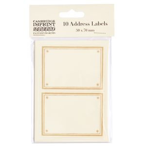 Cambridge Imprint Address Labels in Plaster Pink