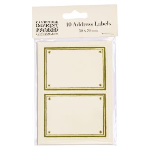 Cambridge Imprint Address Labels in Sage Green