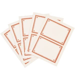 Packet of 10 Large Self-Adhesive Labels with Tomato Border