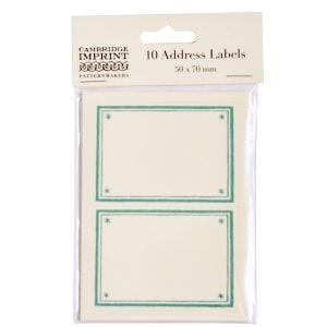 Cambridge Imprint Address Labels in Turquoise
