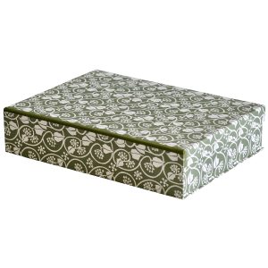 Cambridge Imprint A4 Box File in the Small Ivy Stripe pattern