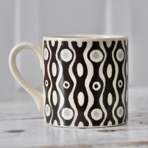 Persephone mug in Charcoal and Pale Blue by Cambridge Imprint