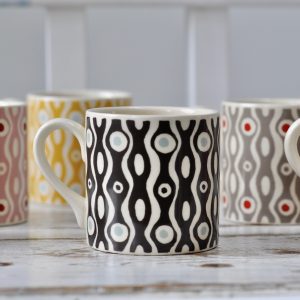 Persephone mug in Charcoal and Pale Blue by Cambridge Imprint