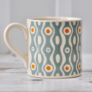 Persephone mug in Teal and Orange by Cambridge Imprint