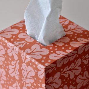 Cambridge Imprint Tissue Box Cover - detail
