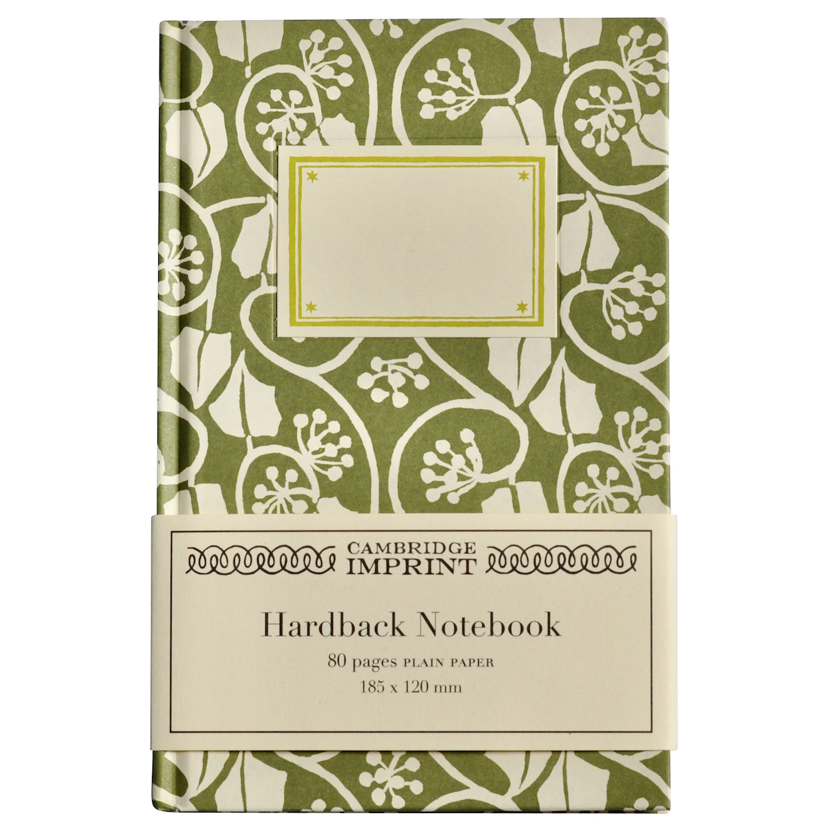 Hardback Notebook Small Ivy Stripe Sage Green