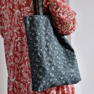 Cambridge Imprint Patterned Cotton Book Bag