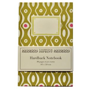 Cambridge Imprint Hardback Notebook in Persephone Bright Olive and Cool Pink