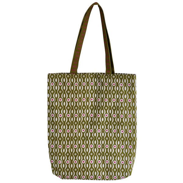 Cambridge Imprint Patterned Cotton Book Bag