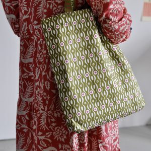 Cambridge Imprint Patterned Cotton Book Bag