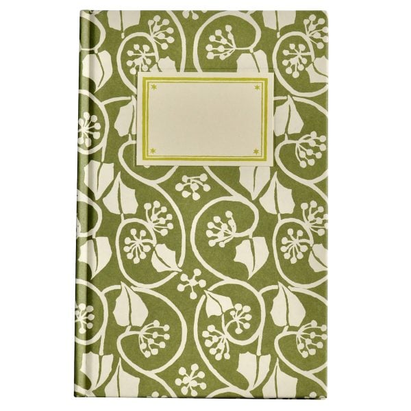 Cambridge Imprint Patterned Hardback Notebook in Small Ivy Stripe