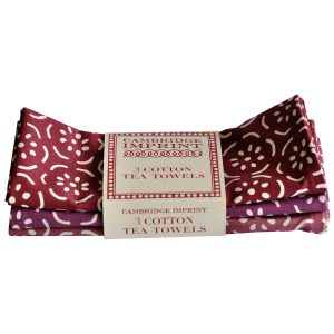 Three Pear Halves patterned tea towels by Cambridge Imprint