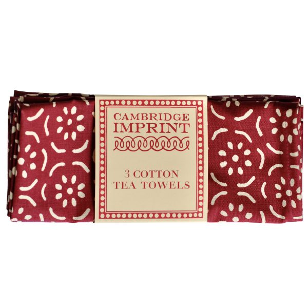 Three Pear Halves patterned tea towels by Cambridge Imprint