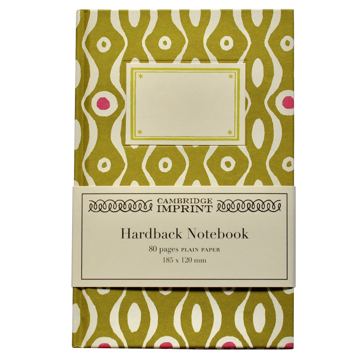 Hardback Notebook in Persephone Bright Olive and Cool Pink