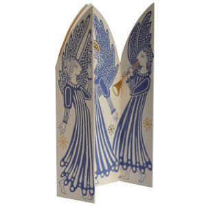Extra-special Choir of Angels triptych card by Cambridge Imprint