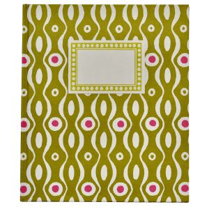 Large Hardback Notebook in Persephone Bright Olive and Cool Pink