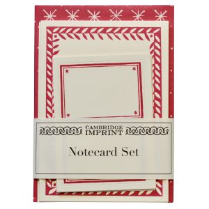 Set of Notecards and Envelopes Large Stars Magenta