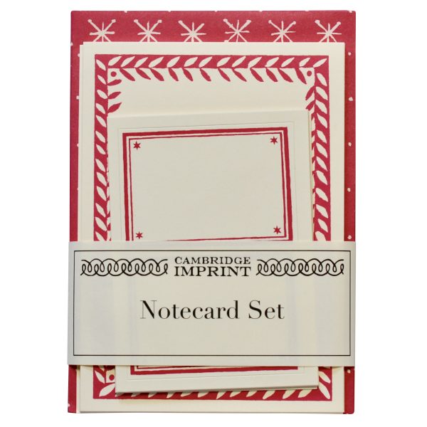 Notecard Set in Stars Magenta