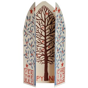 Extra-special Winter Trees triptych card by Cambridge Imprint