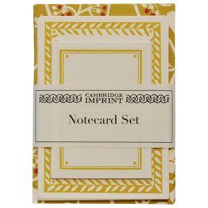 Set of Notecards and Envelopes Ivy Piccalilli and Cranberry