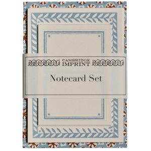 Set of Notecards and Envelopes Sea Urchin Sky and Cocoa