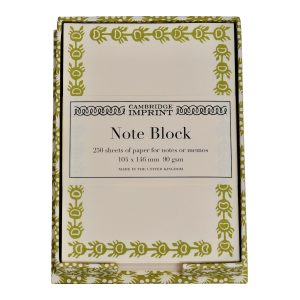 Note Holder in Animalcules Bawden Green