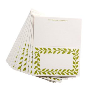 Pack of Twelve Bawden Green Place Cards