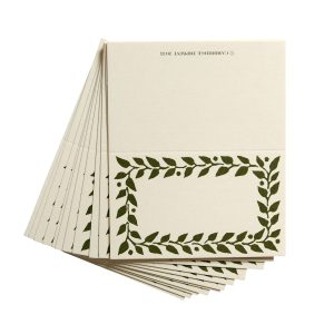 Pack of Twelve Dark Olive Place Cards