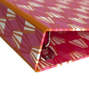 Ring Binder detail — Threadwork Pink and Orange