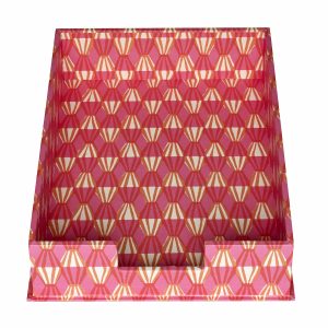 Letter Tray — Threadwork Pink and Orange