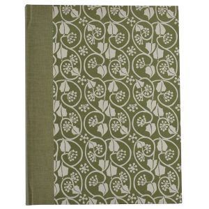 Patterned Album Small Ivy Stripe Sage Green (Portrait Format)