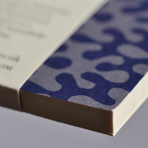 Square Notebook with Lined Paper with an Kelp Blueberry cover - detail