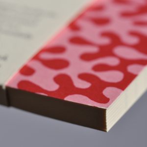 Square Notebook with Lined Paper with an Kelp Raspberry Ripple cover - detail