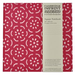 Square Notebook with Lined Paper in Pear Halves Permanent Rose