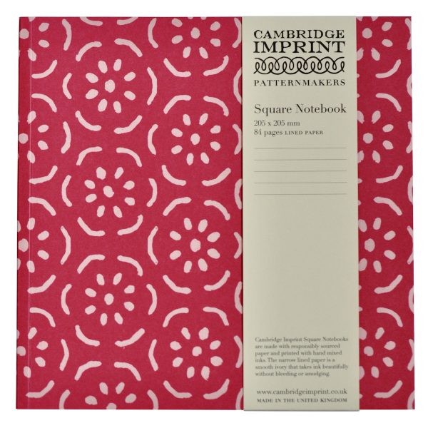 Square Notebook with Lined Paper with a Pear Halves Permanent Rose cover