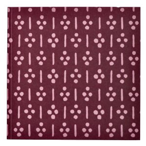 Square Notebook with Lined Paper with an Ugizawa Damson cover