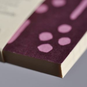 Square Notebook with Lined Paper with an Ugizawa Damson cover - detail