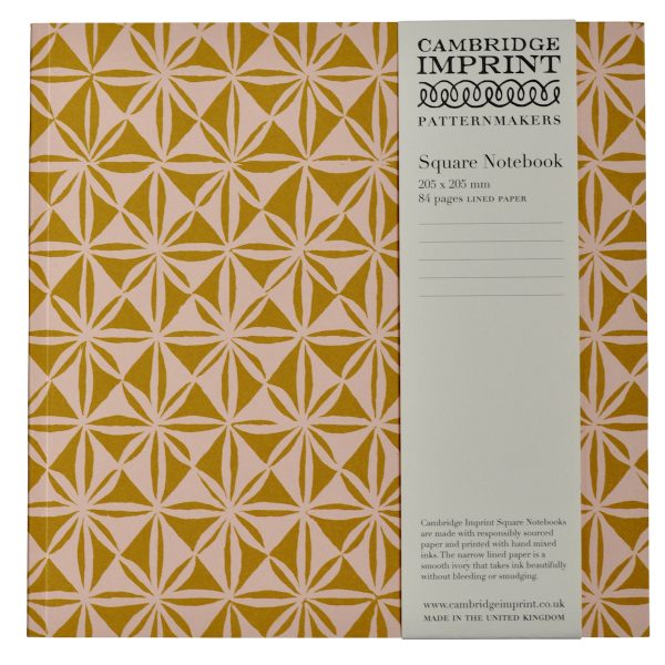 Square Notebook with Lined Paper with an Windmill Pink Sand cover