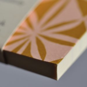 Square Notebook with Lined Paper with an Windmill Pink Sand cover - detail