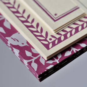 Notecard Set in Violet by Cambridge Imprint—detail