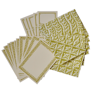 Notecard Set in Sap Green by Cambridge Imprint