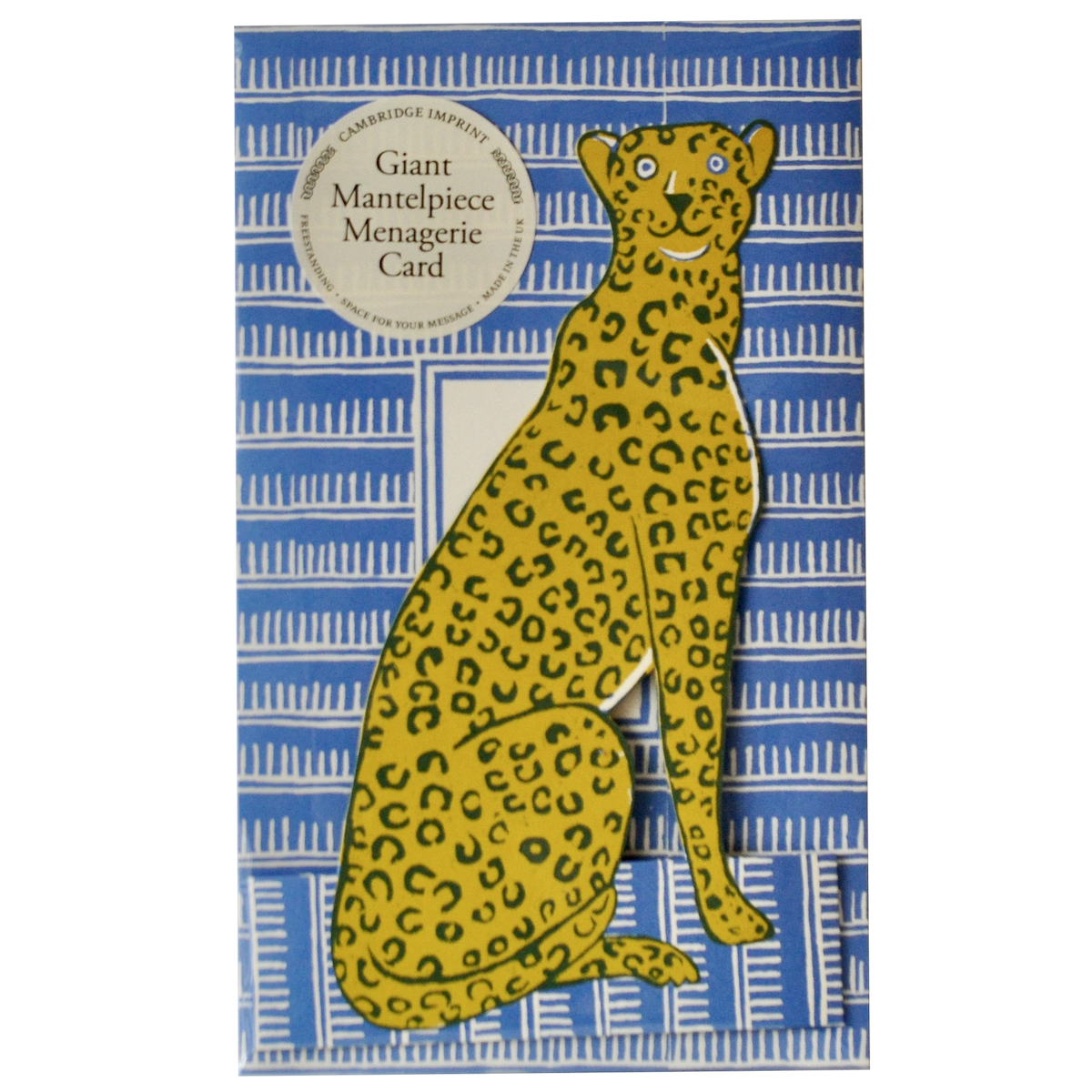 Giant Mantelpiece Menagerie Card: The Cheetah by Cambridge Imprint