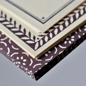 Notecard Set in Elderberry by Cambridge Imprint - detail