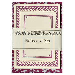 Set of Notecards and Envelopes Dancing Hare Violet