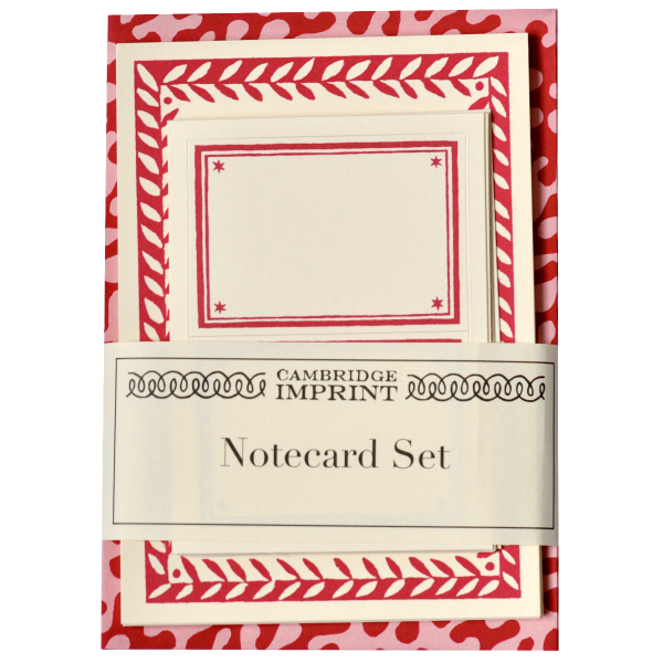 Notecard Set in Raspberry by Cambridge Imprint