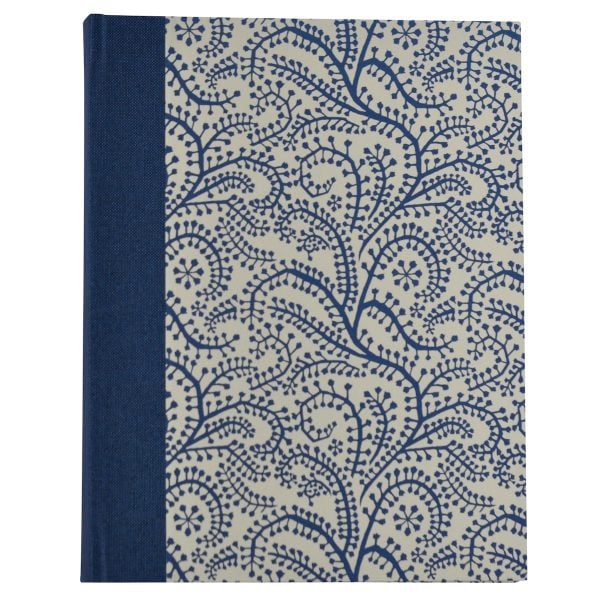 Cambridge Imprint photo album covered in Seaweed Paisley Prussian Blue paper