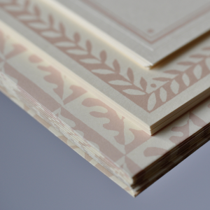Notecard Set in Pale Pink by Cambridge Imprint - detail