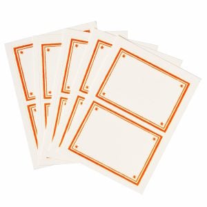 Packet of 10 Large Self-Adhesive Labels with Neon Border